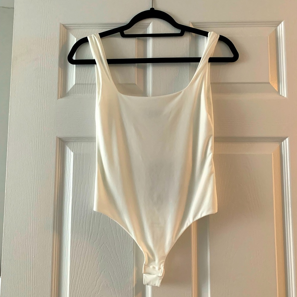 *NWT* White thong bodysuit